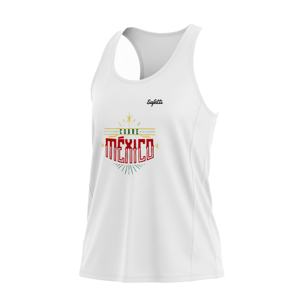 Camiseta Corre México blanco 2025 mujer