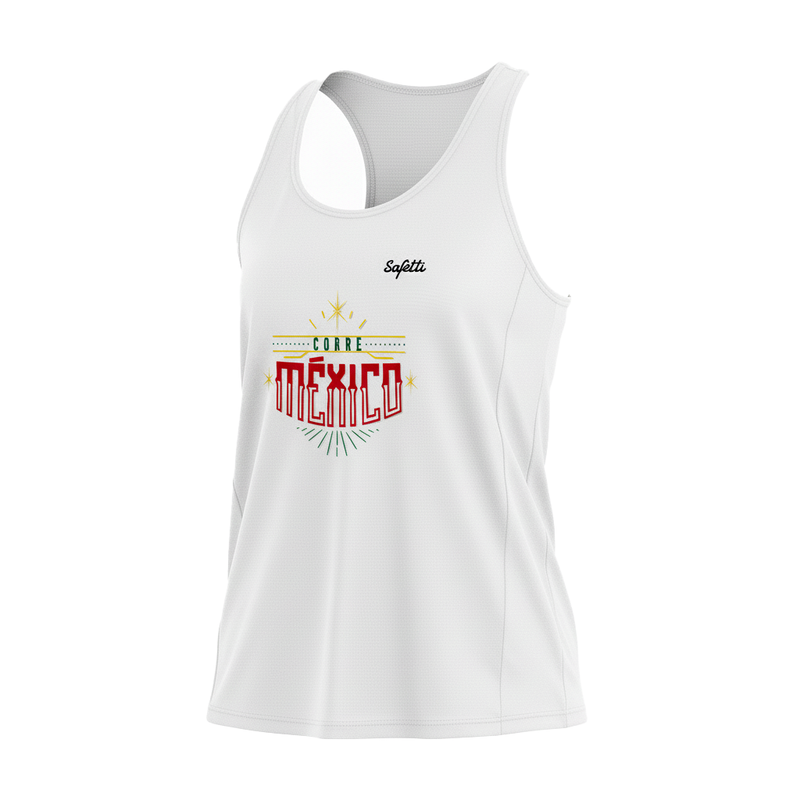 Camiseta Corre México blanco 2025 mujer