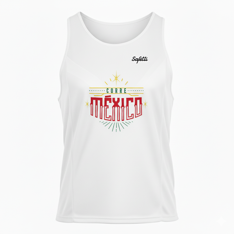 Camiseta Corre México blanco 2025 hombre