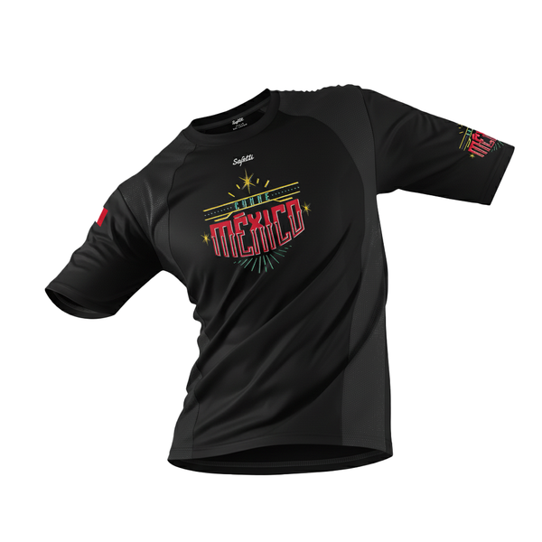 Playera Corre México 2025 negro hombre