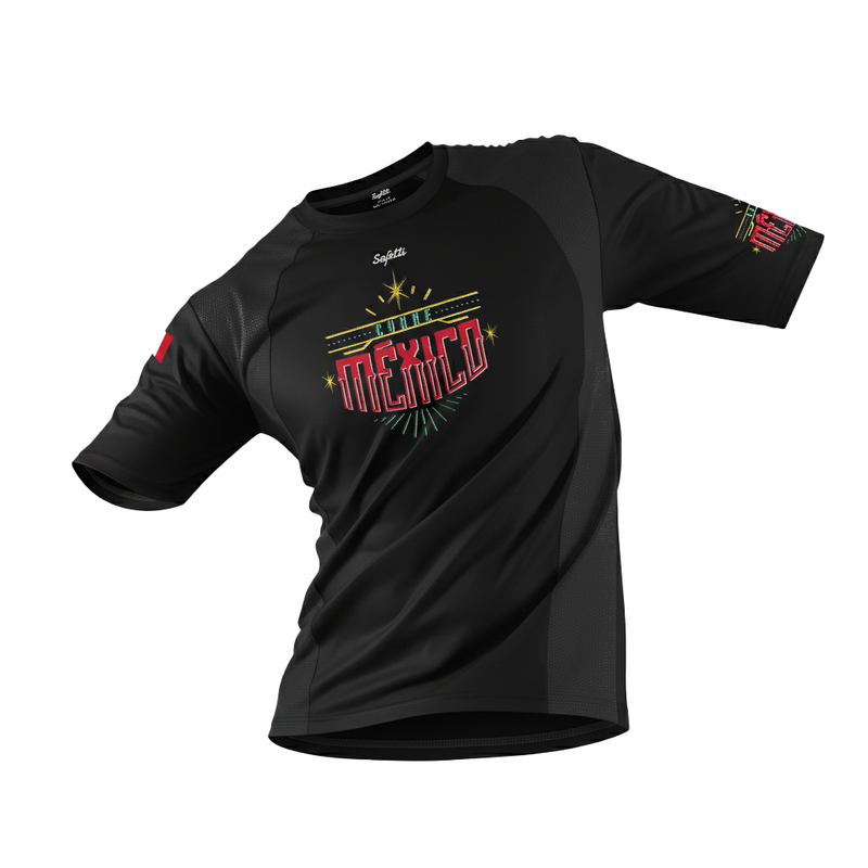 Playera Corre México 2025 negro hombre
