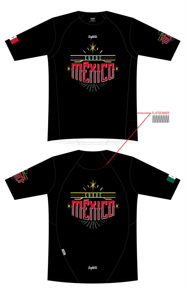 Playera Corre México 2025 negro hombre