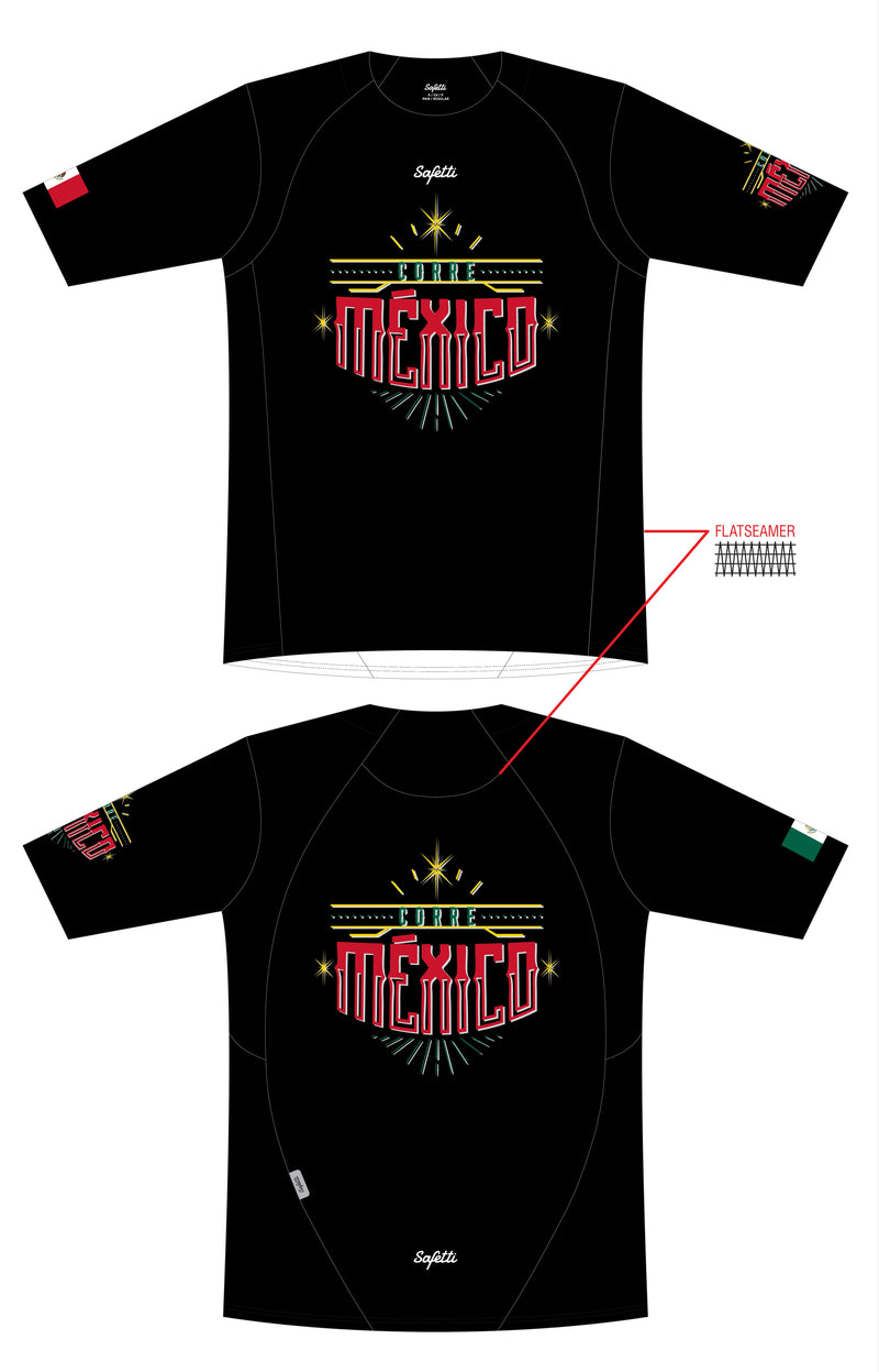 Playera Corre México 2025 negro hombre