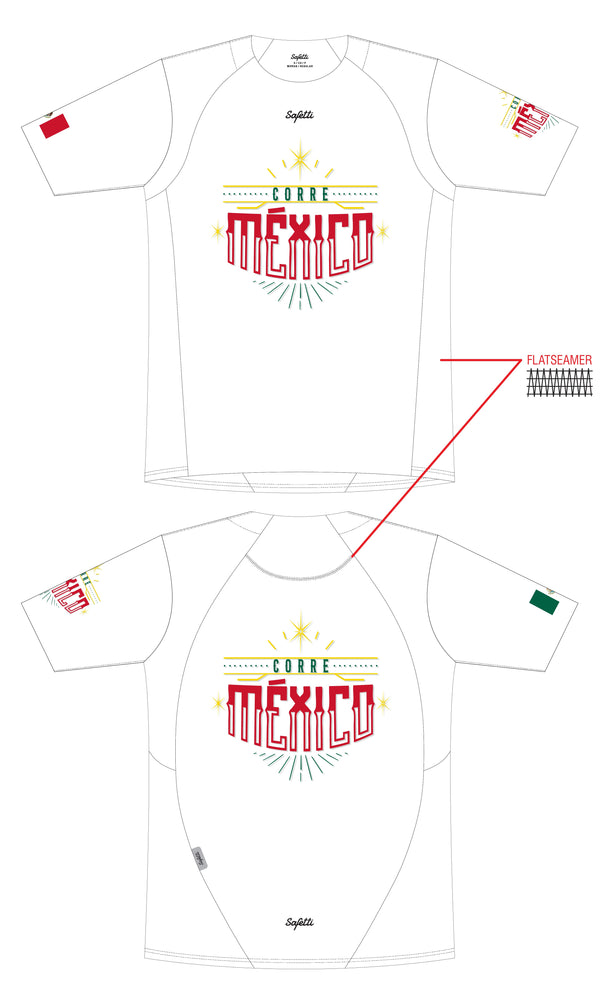Playera Corre México blanco 2025 mujer