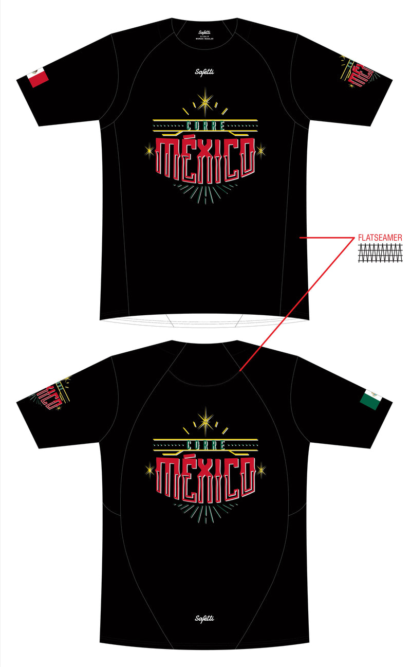 Playera Corre México negro 2025 mujer