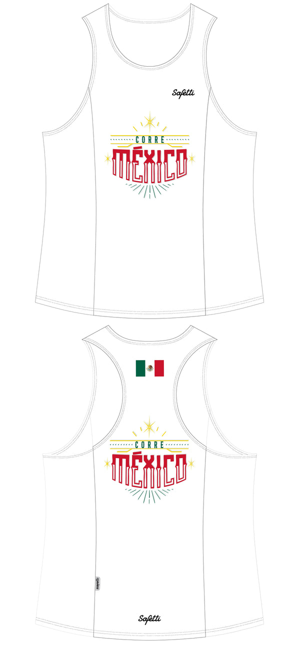 Camiseta Corre México blanco 2025 hombre
