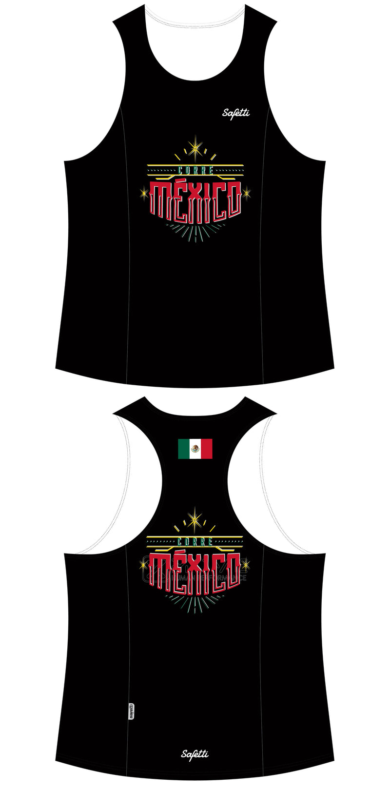Camiseta Corre México negro 2025 hombre