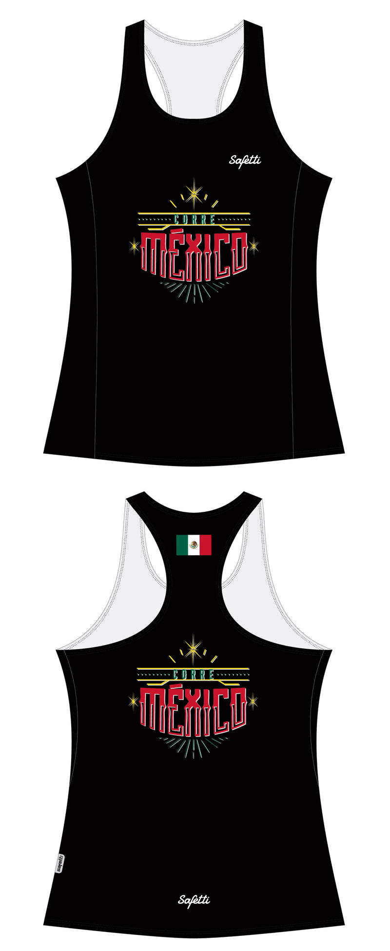 Camiseta Corre México negro 2025 mujer